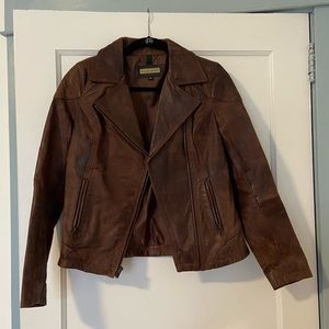 Leather Moto Jacket XS